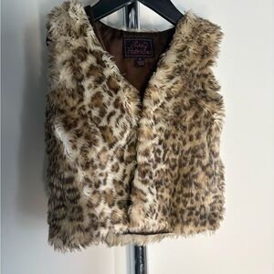 Lilly Patricia Leopard Faux Fur Vest – Size Small Girls Winter Wear